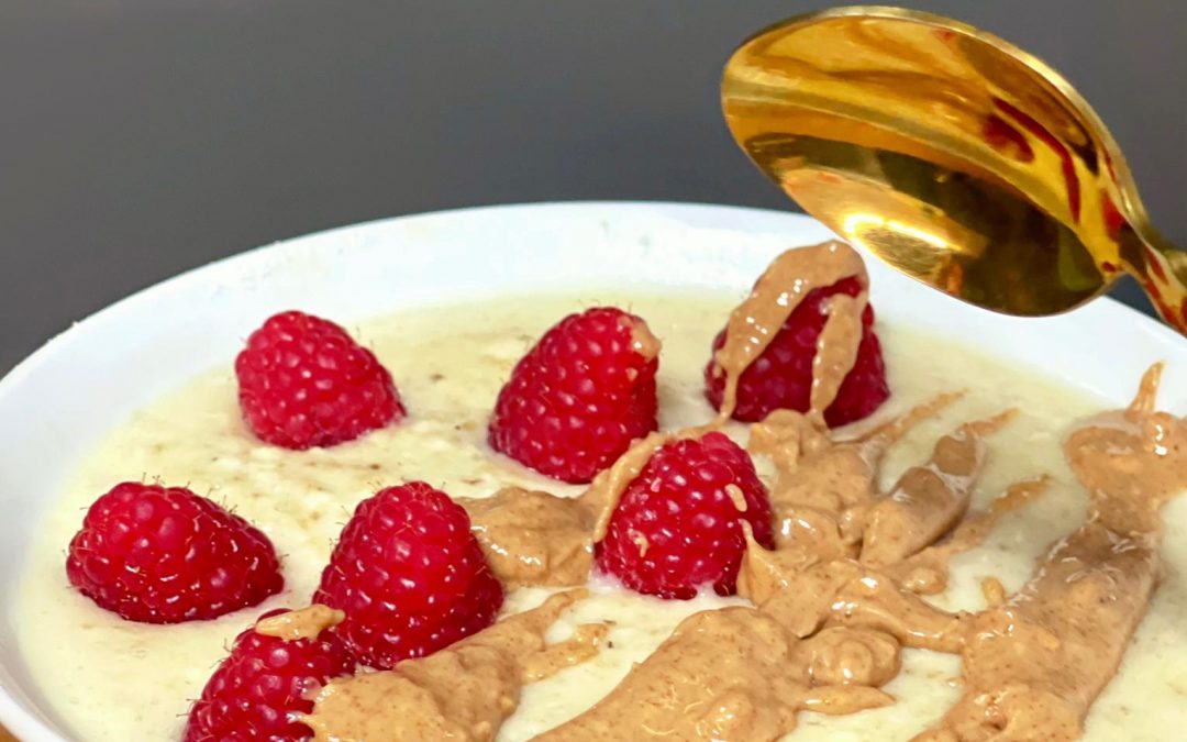 Papas de aveia no microondas